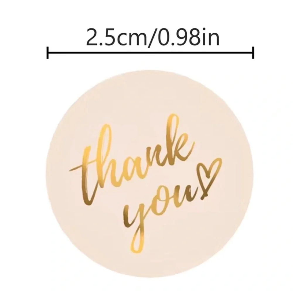1 roll 500 pc thank you‎ stickers